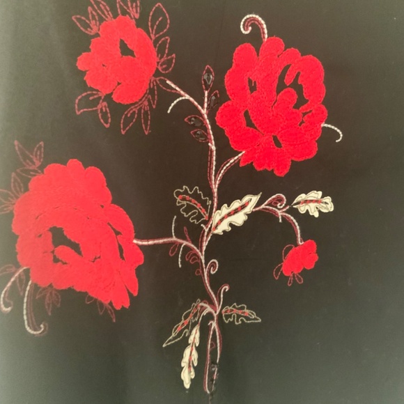 Retro Fully Lined Skirt With Beautiful Flower Embroidery - Picture 9 of 11